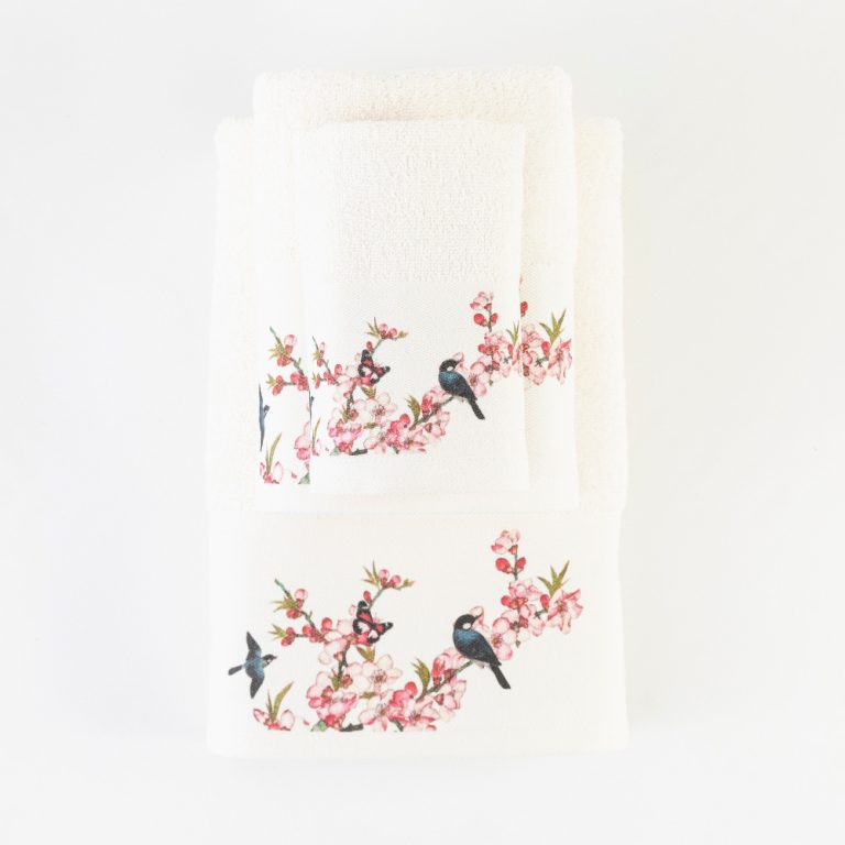 Πετσέτες Σετ 2ΤΜΧ Fuji 50 x 90 / 30 x 50 cm  100% Βαμβάκι Λευκό BOREA - Image 4