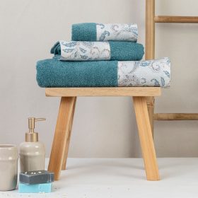 Πετσέτες Σετ 2ΤΜΧ Lorenzo 50 x 90 / 30 x 50 cm 100% Βαμβάκι Μπορντώ BOREA - Image 3