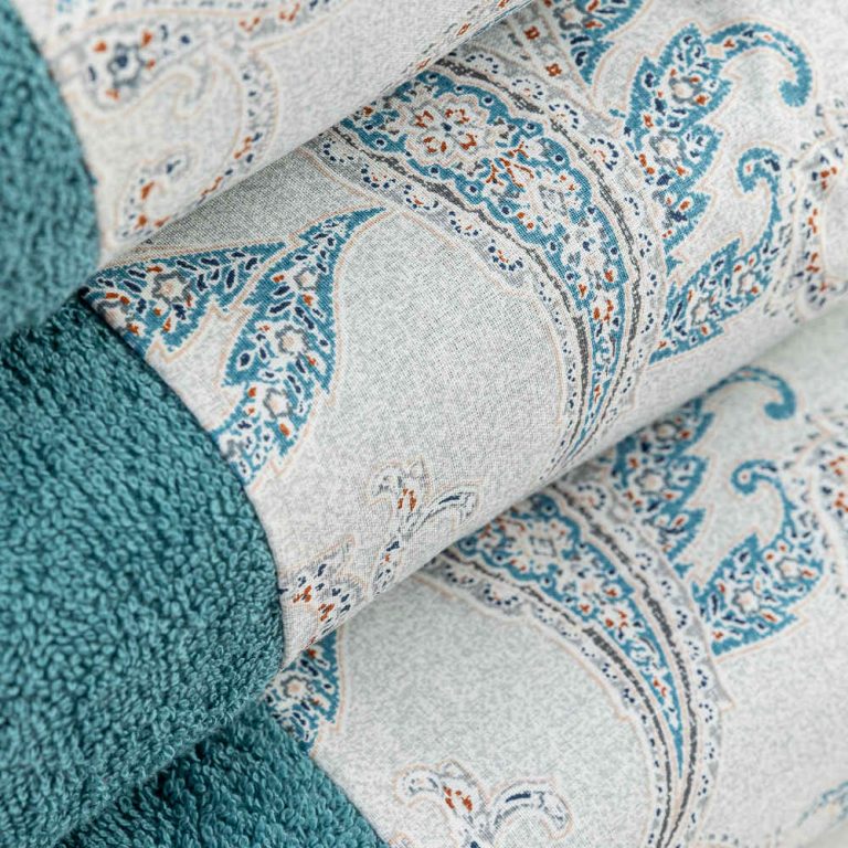 Πετσέτες Σετ 2ΤΜΧ Rubia 50 x 90 / 30 x 50 cm  100% Cotton Πετρόλ BOREA - Image 10