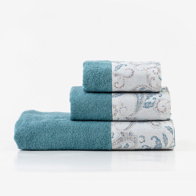 petsetes-set-3tmx-lorenzo-petrol-plai-2.jpg Πετσέτες Σετ 3ΤΜΧ Lorenzo 70 x 140 / 50 x 90 / 30 x 50 cm  100% Βαμβάκι Πετρόλ BOREA - Image 12