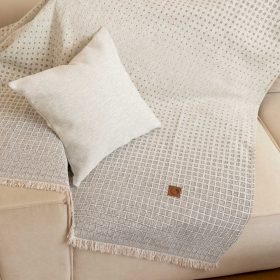 Ριχτάρι Σενίλ Πολυθρόνας Solana 180 x 180 cm  100% Πολυέστερ Εκρού BOREA - Image 8