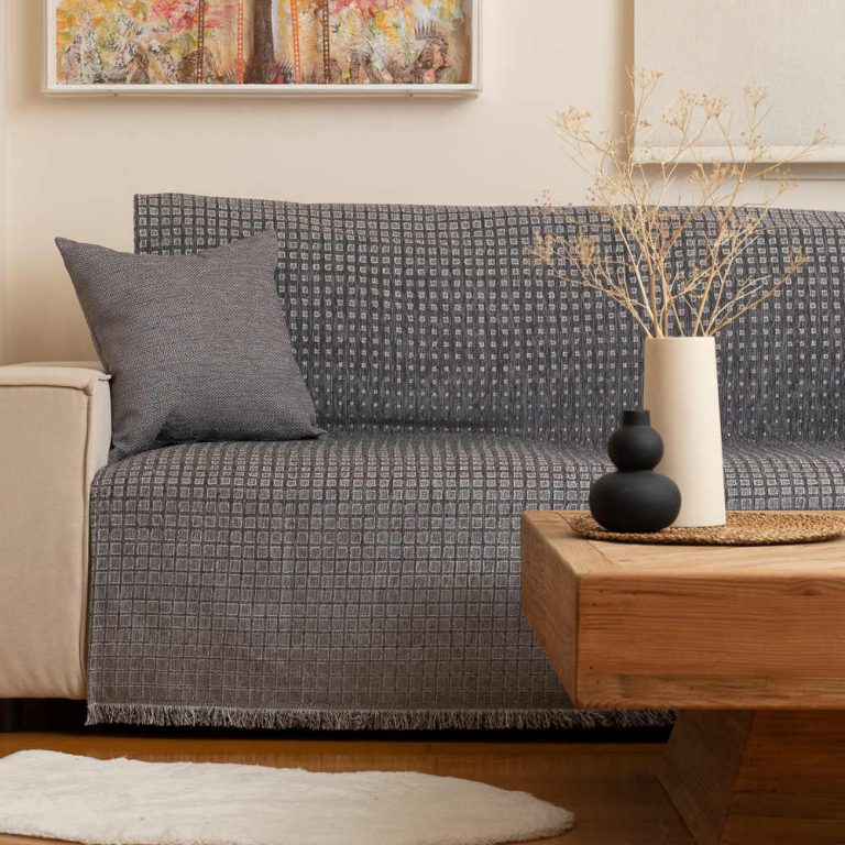 Ριχτάρι Σενίλ Τετραθέσιο Solana 180 x 350 cm  100% Πολυέστερ Γκρι BOREA - Image 1