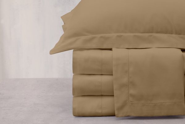 AZUR BEIGE ΣΕΤ ΣΕΝΤΟΝΙΑ  ΥΠΕΡΔΙΠΛΑ  240x260cm COTTON SATIN Makis Tselios