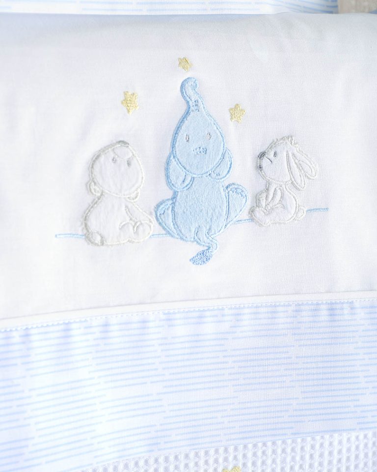 ELEPHANT FRIENDS ΣΙΕΛ - ΣΕΤ ΣΕΝΤΟΝΙΑ ΒΡΕΦΙΚΑ 3 ΤΕΜ. ΜΕ KENTHMA 100X160 100% ΒΑΜΒΑΚΙ Rythmos - Image 2