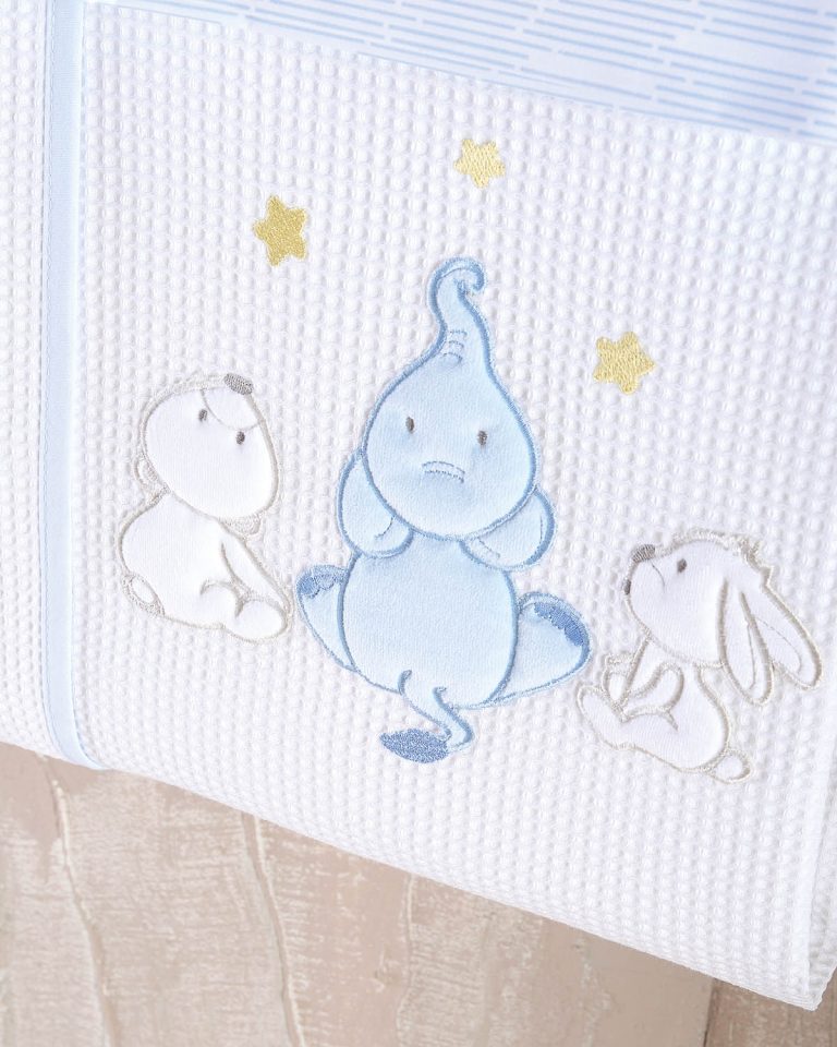 ELEPHANT FRIENDS ΣΙΕΛ - ΣΕΤ ΣΕΝΤΟΝΙΑ ΒΡΕΦΙΚΑ ΦΑΝΕΛΑ 3 ΤΕΜ. ΜΕ KENTHMA 100X160 100% ΒΑΜΒΑΚΙ Rythmos - Image 3