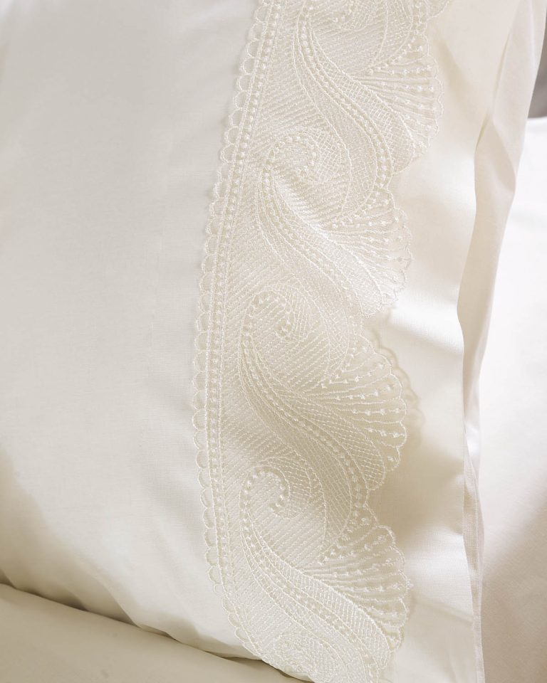 HYPATIA ΕΚΡΟΥ - ΣΕΤ ΣΕΝΤΟΝΙΑ ΜΕ ΔΑΝΤΕΛΑ 4 ΤΕΜ. ΥΠΕΡΔΙΠΛΟ (230X260) 100% ΒΑΜΒΑΚΙ Rythmos - Image 3