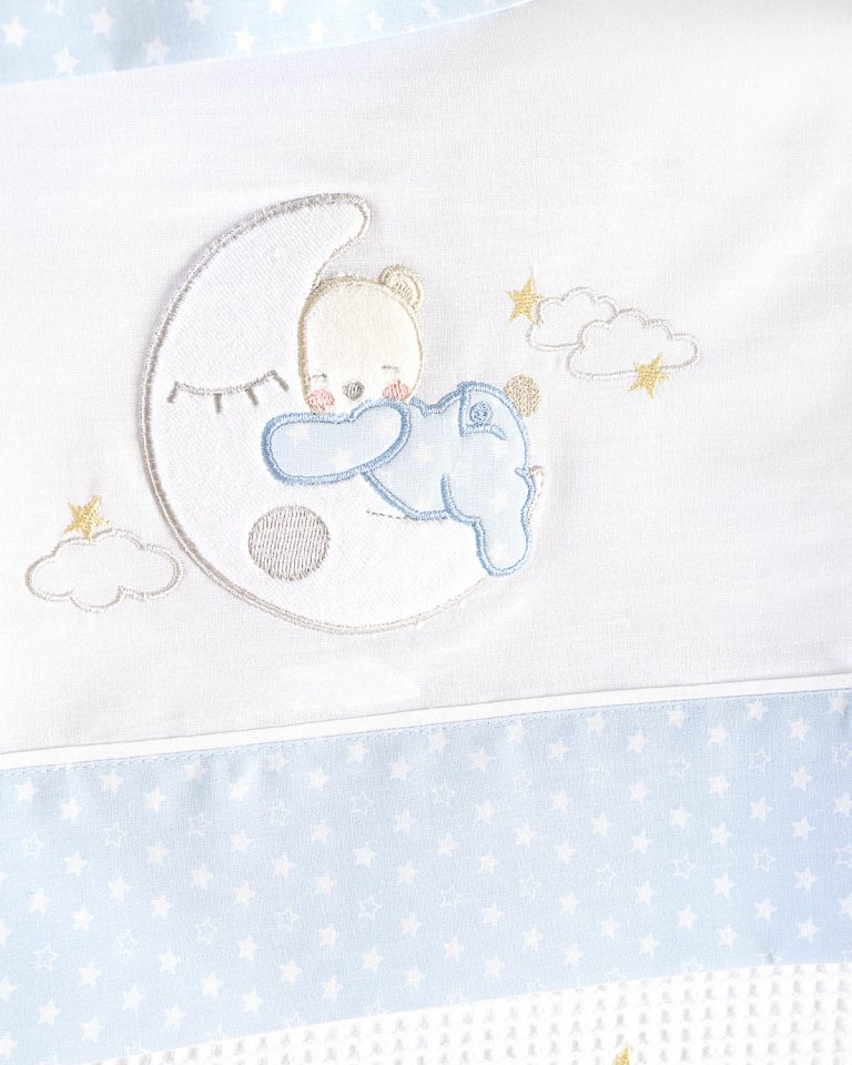 MOON SWING ΣΙΕΛ - ΣΕΤ ΣΕΝΤΟΝΙΑ ΒΡΕΦΙΚΑ ΦΑΝΕΛΑ 3 ΤΕΜ. ΜΕ KENTHMA 100X160 100% ΒΑΜΒΑΚΙ Rythmos - Image 2