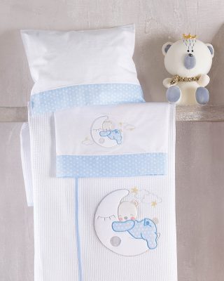 MOON SWING ΣΙΕΛ - KOYBEΡΤΑ ΠΙΚΕ ΜΕ ΚΕΝΤΗΜΑ 120X150 100% ΒΑΜΒΑΚΙ Rythmos - Image 3