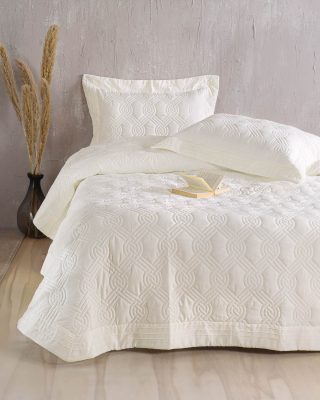 REINA - ΣΕΤ ΚΟΥΒΕΡΛΙ ΛΕΥΚΟ ΣΕΤ 7 ΤΕΜΑΧΙΑ (1 235X250, 2 240X260, 4 50X70) ΣΕΤ 7 ΤΕΜΑΧΙΑ (1 235X250, 2 240X260, 4 50X70) ΜΙΚΡΟΣΑΤΕΝ Rythmos - Image 4