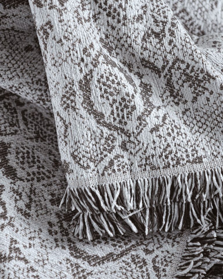 SNAKE - ΡΙΧΤΑΡΙ ΓΚΡΙ 180X160 180X160 50% Chenille acrylic - 25% βαμβάκι - 25% Pol Rythmos - Image 3