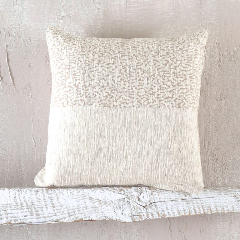 vivir_pillowcase_ecru_1-8.jpg VIVIR - ΡΙΧΤΑΡΙ ΕΚΡΟΥ 40X40 40X40 50% Chenille acrylic - 25% βαμβάκι - 25% Pol Rythmos - Image 1