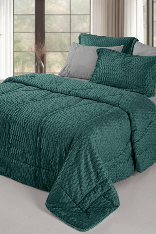 Κουβερτοπάπλωμα Gali Emerald 220x240 της Guy Laroche (100% Polyester)