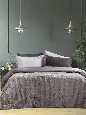 Κουβέρτα/Πάπλωμα Μονό 160x220 - Velure Cigar Beige της Nima Home 100% Polyester Μονό 160x220
