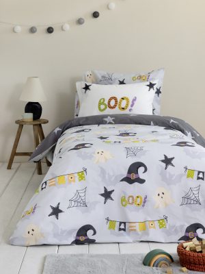 Σετ Παπλωματοθήκη Μονή - Boo! της Nima Kids 100% Cotton, 144 T.C. Μονή (1 x 160x240 + 1 Μαξιλαροθήκη 52x72)