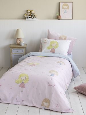 Σετ Παπλωματοθήκη Μονή - Lovely της Nima Kids 100% Cotton, 144 T.C. Μονή (1 x 160x240 + 1 Μαξιλαροθήκη 52x72)