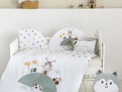 Κουβερλί Κούνιας - Farm Baby της Nima Bebe 100% Cotton, 144 T.C. Κούνιας 100x140