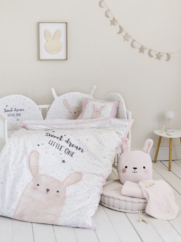 Κουβερλί Κούνιας - Lovely Bunny της Nima Bebe 100% Cotton, 144 T.C. Κούνιας 100x140