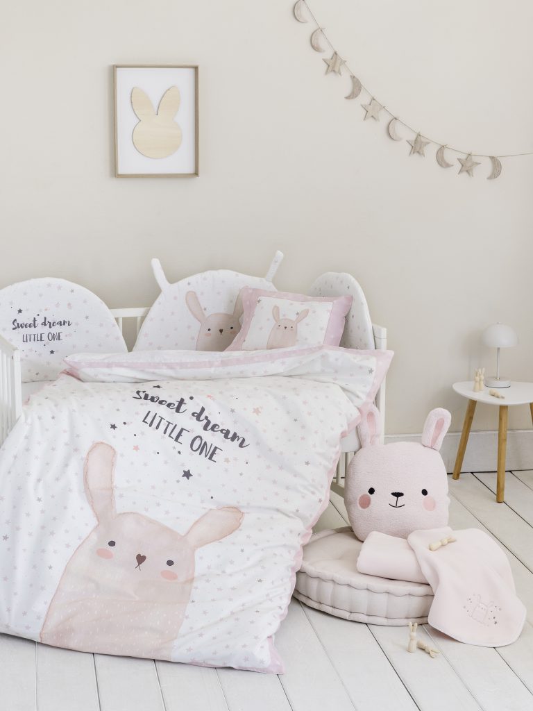Κουβερλί Κούνιας - Lovely Bunny της Nima Bebe 100% Cotton, 144 T.C. Κούνιας 100x140 - Image 1