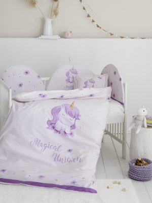 Κουβερλί Κούνιας - Magical Unicorn της Nima Bebe 100% Cotton, 144 T.C. Κούνιας 100x140