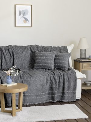 Ριχτάρι 180x240 - Mansi Gray της Nima Home Chenille, 55% Acrylic - 20% Polyester - 25% Cotton Διθέσιος 180x240