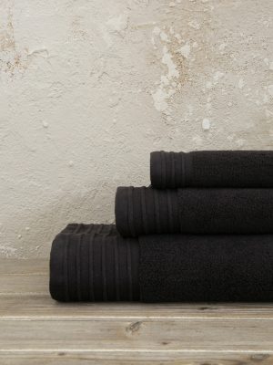 Πετσέτα 50x100 Feel Fresh - Total Black της Nima Home 100% Zero Twist Cotton, 500 gsm Προσώπου 50x100