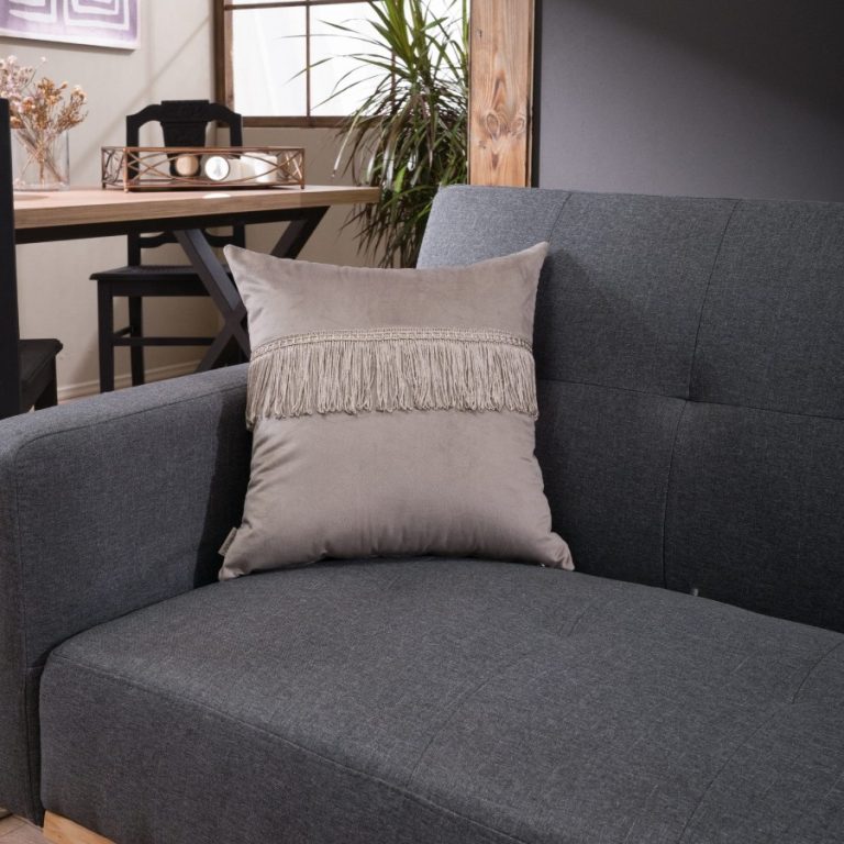 Μαξιλαροθήκη Velvet 07 Με Κρόσι - 45x45cm της TEORAN - Image 1