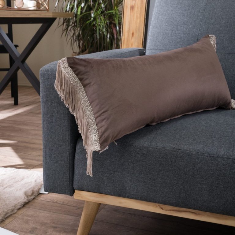 Μαξιλαροθήκη Velvet 03 Με Κρόσι (30x60cm) - 30x60cm της TEORAN - Image 1