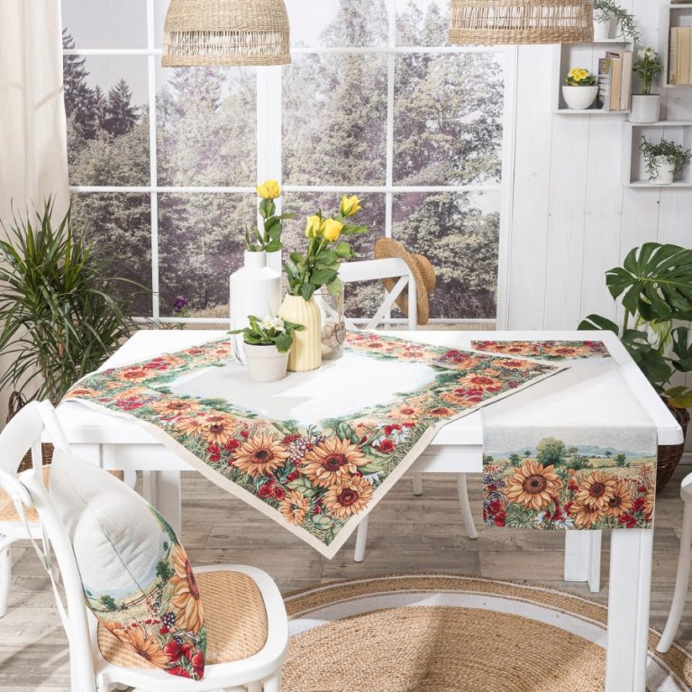 Καρέ & Τραβέρσα Sunflower (Σετ 2τεμ.) - 100x100cm & 40x100cm της TEORAN - Image 2