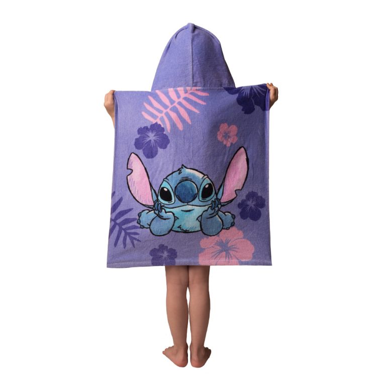 paidiko-pontso-vamvakero-veloudino-stitch-back.jpg Παιδικό Πόντσο Βαμβακερό Βελούδινο Stitch 320gsm 50 x 115 cm  100% Βαμβακερό Ροζ BOREA - Image 3