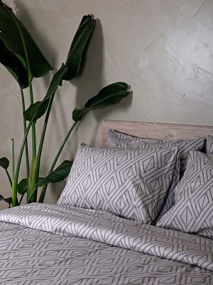Παπλωματοθήκη Cotton Feelings 2042 Grey Μονή (170x250) SUNSHINEHOME - Image 2