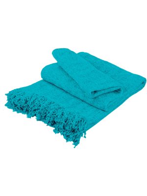 Ριχτάρι Σενίλ Turquoise Μονοθέσιο SUNSHINEHOME
