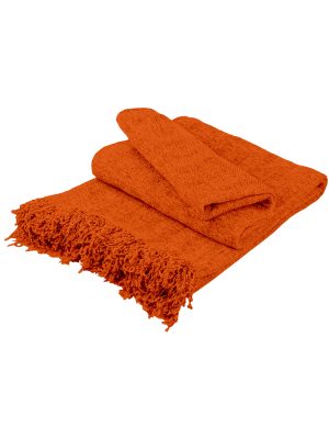 Ριχτάρι Σενίλ Light Orange Διθέσιο SUNSHINEHOME
