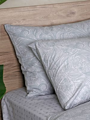 Σετ Σεντόνια Cotton Feelings 2040 Grey Υπέρδιπλο με λάστιχο (170x205+30) SUNSHINEHOME - Image 3