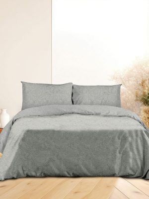 Σετ Σεντόνια Flannel 2040 Grey Διπλό (200x260) SUNSHINEHOME