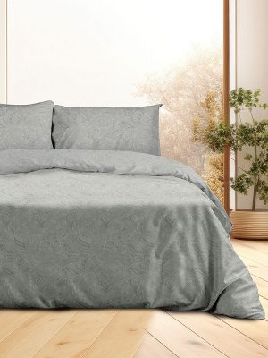 Σετ Σεντόνια Flannel 2040 Grey Μονό με λάστιχο(105x205+30) SUNSHINEHOME - Image 2