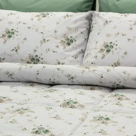 LINO ΣΕΤ ΠΑΠΛΩΜΑΤΟΘΗΚΗ ROSALIE GREEN 220Χ240 100% Βαμβάκι Περκάλι - Image 2