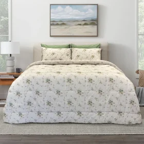 LINO ΣΕΤ ΠΑΠΛΩΜΑΤΟΘΗΚΗ ROSALIE GREEN 220Χ240 100% Βαμβάκι Περκάλι