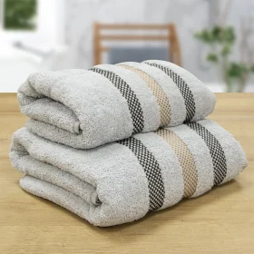 LINO ΠΕΤΣΕΤΑ BAHO GREY 70X140 100% Βαμβάκι - Image 2