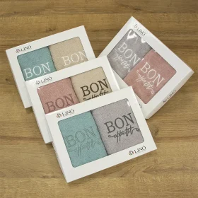 LINO ΣΕΤ ΠΕΤΣΕΤΕΣ BON APETTIT PINK-GREY 2ΤΜΧ 100% Βαμβάκι - Image 3