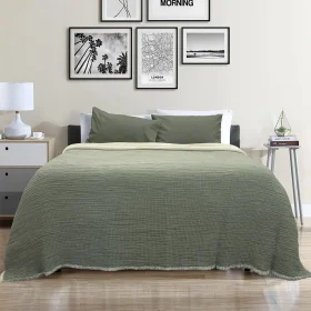 LINO ΚΟΥΒΕΡΤΑ LASY KHAKI 230X240 100% Βαμβάκι