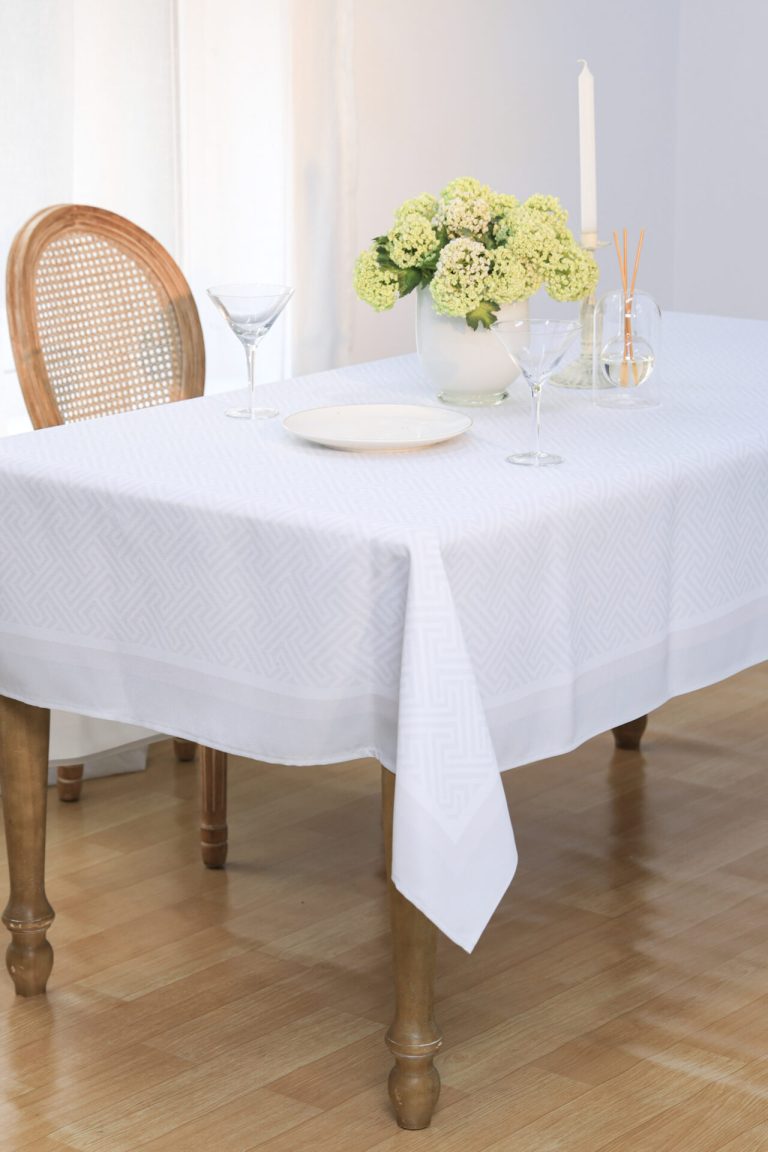 Τραπεζοκαρέ PLS-TB0326 Maze (Lt Grey) 100% polycotton 130x130 Liolios Home - Image 2