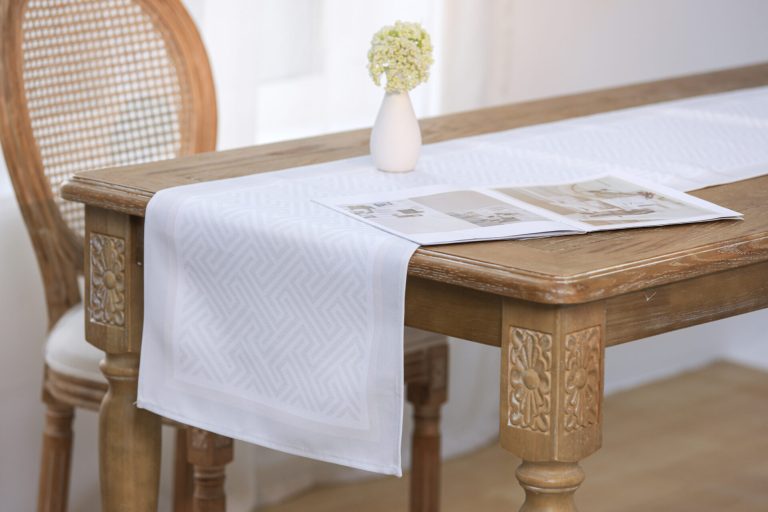 Τραβέρσα-Runner PLS-TB0326 Maze (Lt Grey) 100% polycotton 40x160 Liolios Home - Image 1