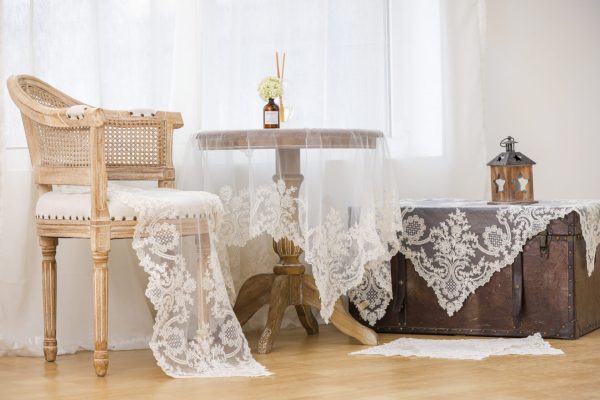 PLS-TB0316 (Cappuccino) Χειροποίητο κέντημα σε τούλι 40x160 Liolios Home - Image 4