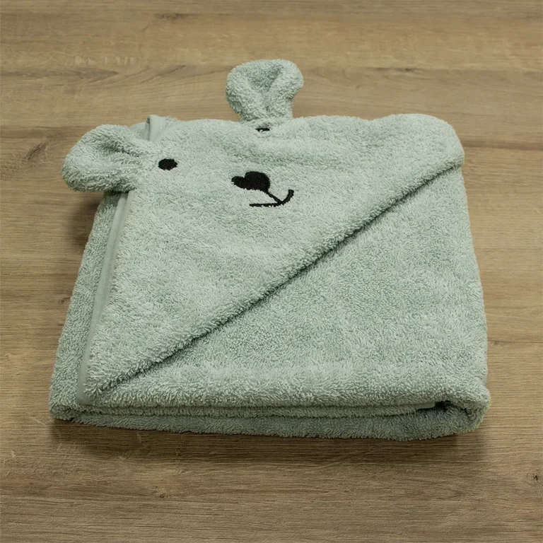4900001945-a-jpg.webp LINO ΚΑΠΑ LOVEBEAR MINT 75X75 100% Βαμβάκι - Image 2