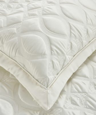 Monte Carlo (Ivory) Σετ Κουβερλί/Κουβερτόριο 250x240 + Mαξ/θήκες 50x70/2τεμ 100%Silk/Satin & Καπιτονέ κέντημα Liolios Home - Image 3