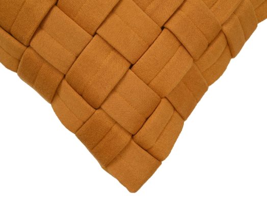 Clusp (Mustard) Μαξιλάρι Διακοσμητικό with polyfiller 100% cotton knitted Cushion 40x60 Liolios Home - Image 5