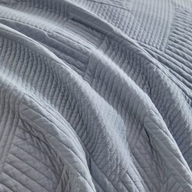 Ζεύγος Μαξιλαροθήκες Diverso (Grey) 100% prewashed & Kαπιτονέ Kέντημα Μαξ/θήκες 50x70/2τεμ Liolios Home - Image 3