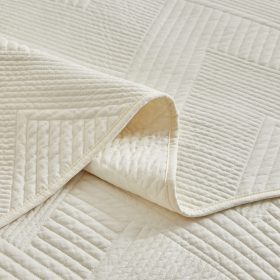 Κουβερλί Ημίδιπλο Diverso (Ivory) 100% prewashed & Kαπιτονέ Kέντημα 180x240 Liolios Home - Image 4