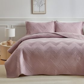 Κουβερλί Υπέρδιπλο Diverso (Purple) 100% prewashed & Kαπιτονέ Kέντημα 220x240 Liolios Home