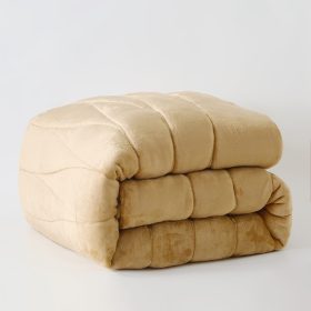 DOHA (Camel) Κουβερτοπάπλωμα 100% Jacquard Flannel 220x240 Liolios Home - Image 4